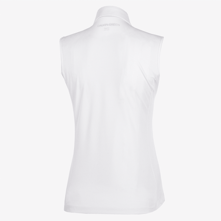 Meg is a Breathable short sleeve golf shirt for Women in the color White/Cool Grey(7)