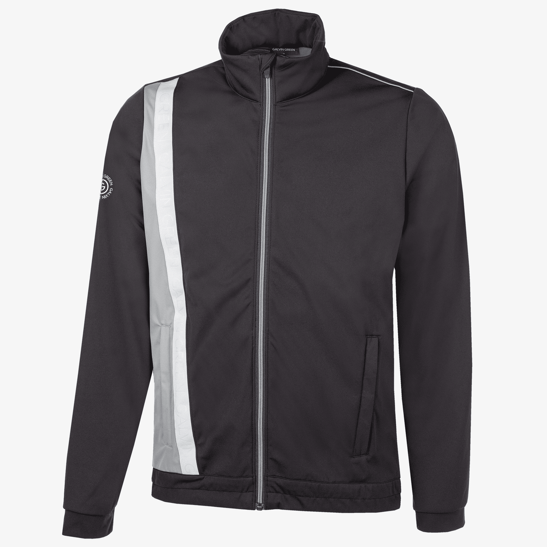 Lucien is a Windproof and water repellent golf jacket for Men in the color Black/Sharkskin/Cool Grey(0)