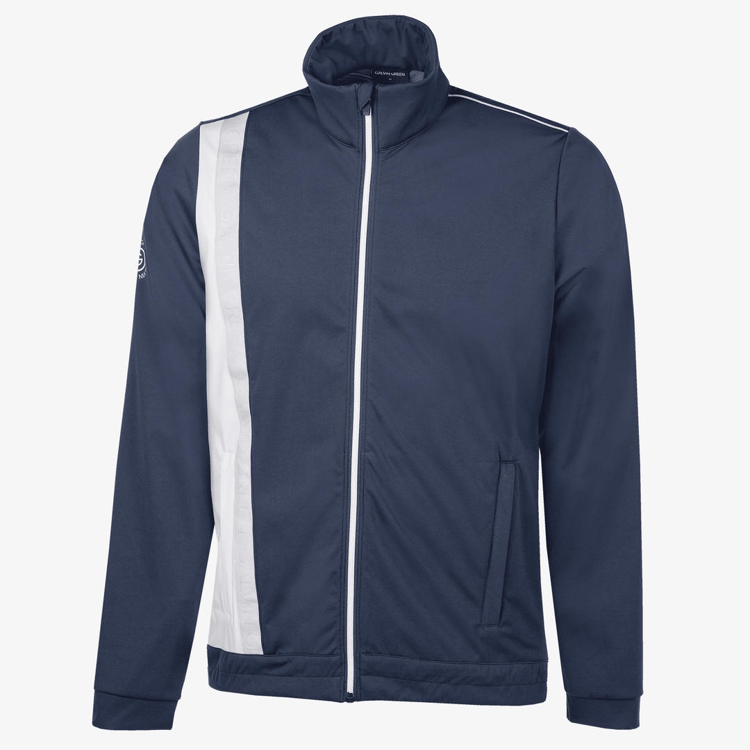 Lucien is a Windproof and water repellent jacket for  in the color Navy/White/Cool Grey(0)