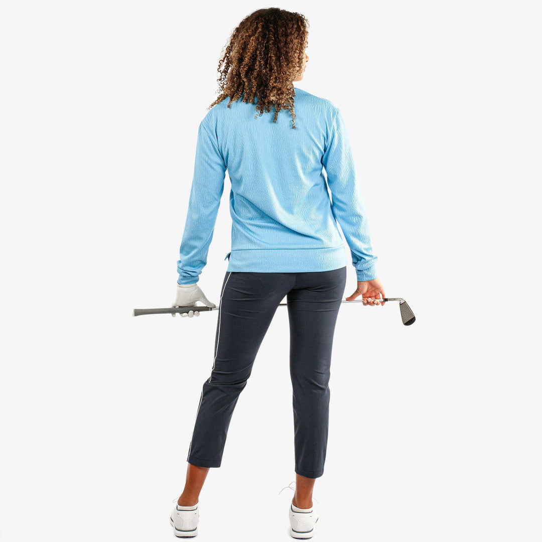 Donya is a Insulating golf mid layer for Women in the color Alaskan Blue(6)