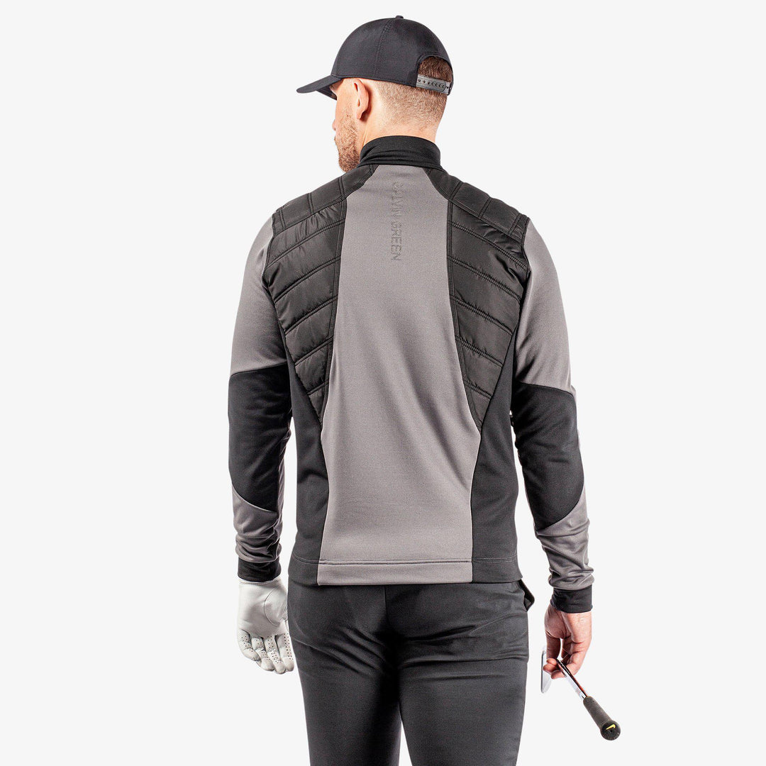 Durante is a Insulating golf mid layer for Men in the color Forged Iron/Black (6)