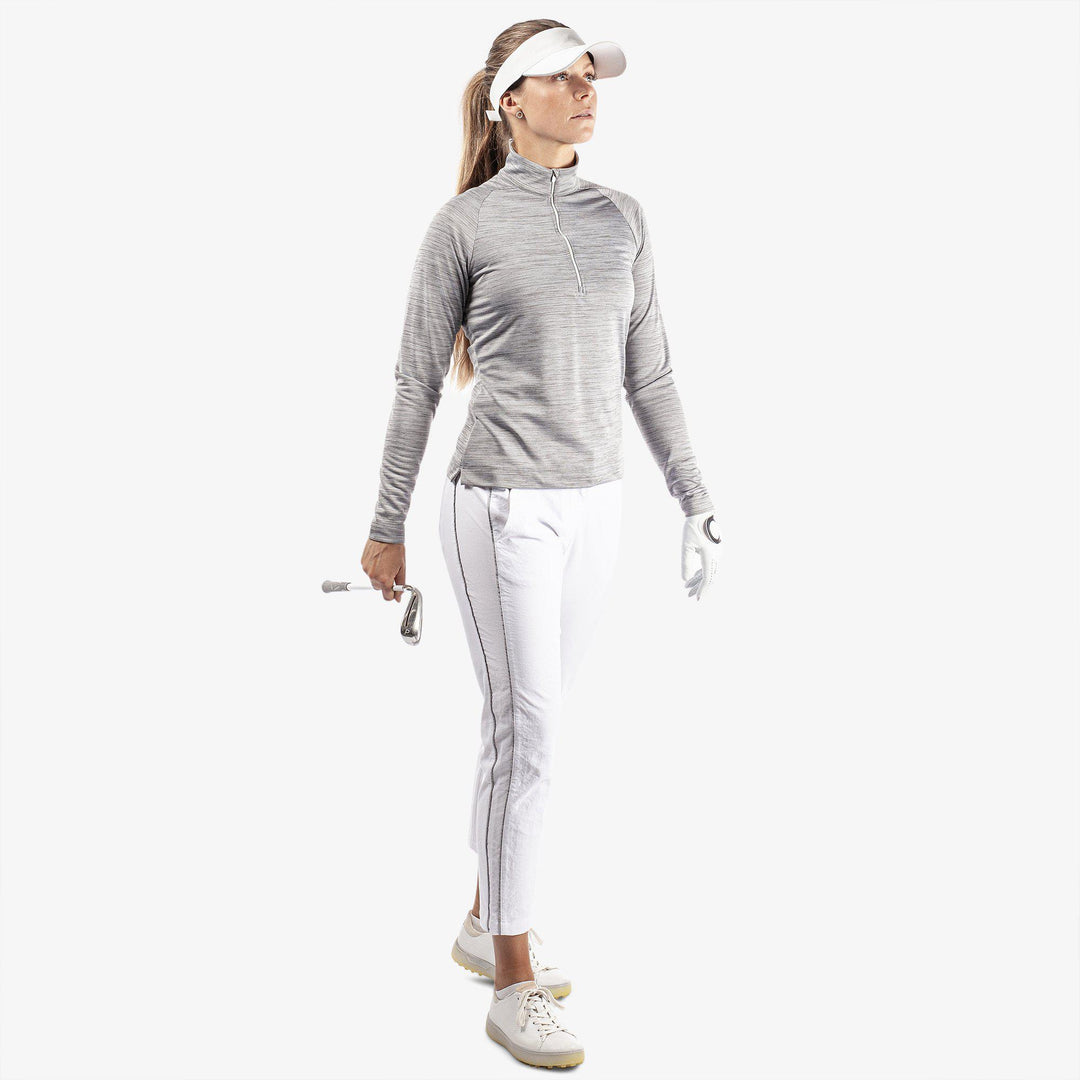 Dina is a Insulating golf mid layer for Women in the color Light Grey(2)