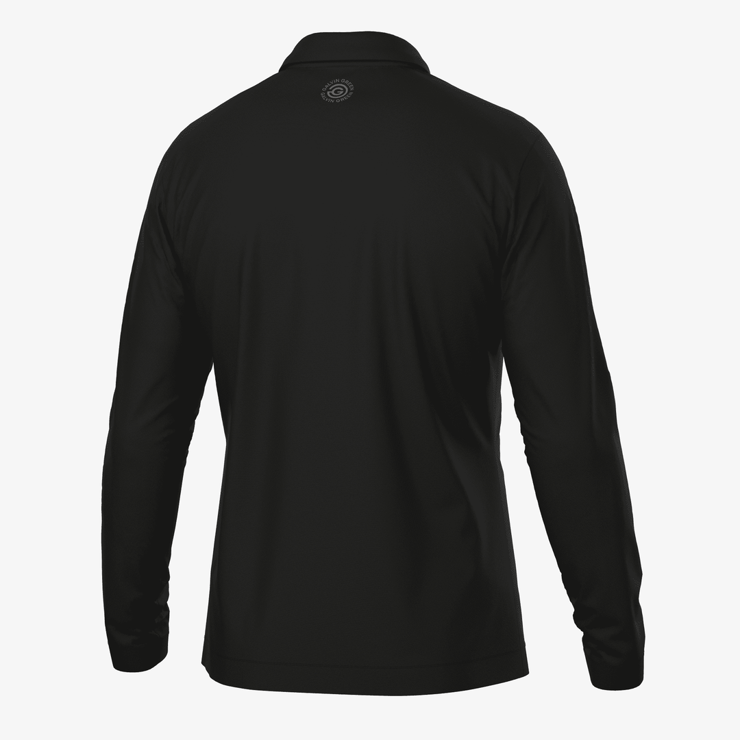 Michael is a Breathable long sleeve golf shirt for Men in the color Black(7)