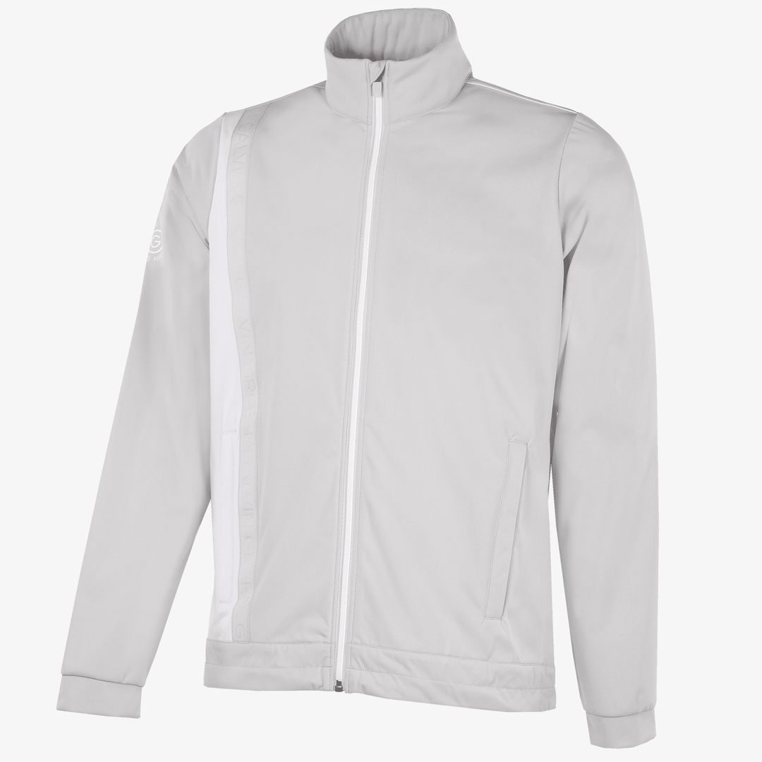 Lucien is a Windproof and water repellent golf jacket for Men in the color Cool Grey/White(0)