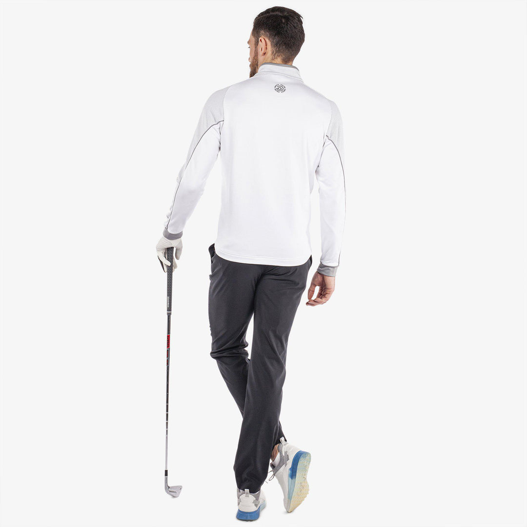 Daxton is a Insulating golf mid layer for Men in the color White/Cool Grey/Sharkskin(8)