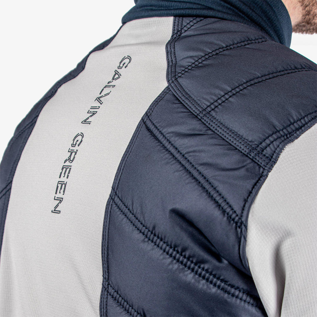 Leonard is a Windproof and water repellent jacket for  in the color Navy/Cool Grey(8)