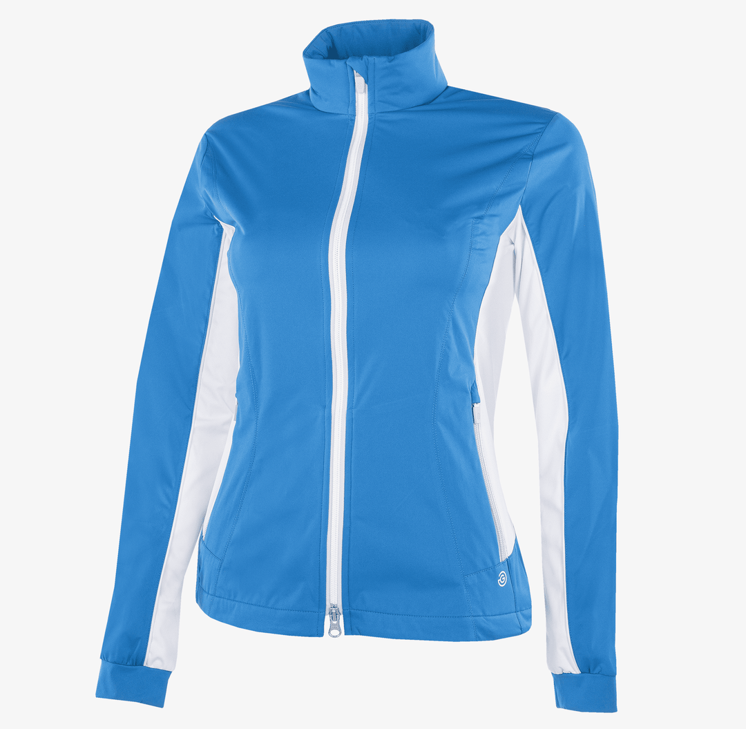 Larissa is a Windproof and water repellent golf jacket for Women in the color Blue/White(0)