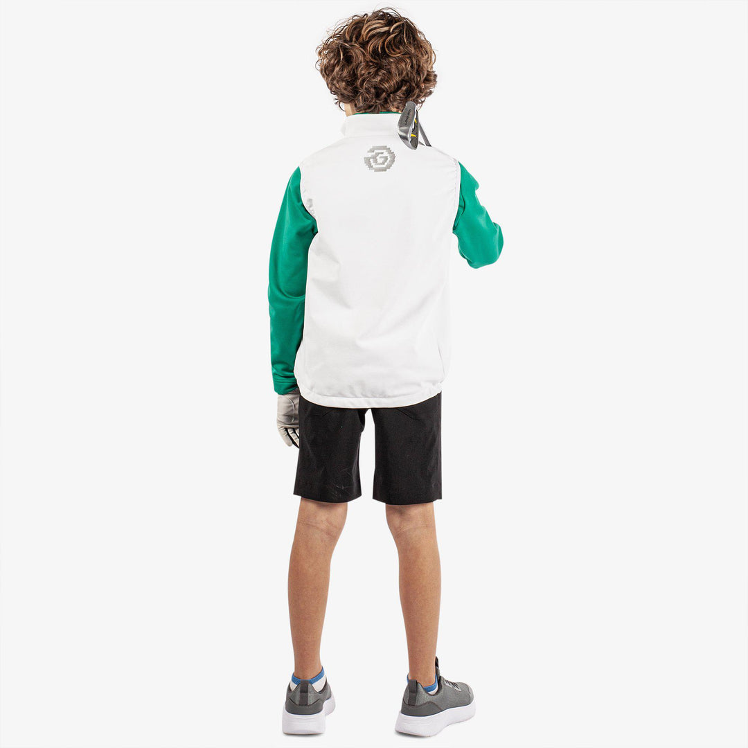 Rio is a Windproof and water repellent golf vest for Juniors in the color White(8)