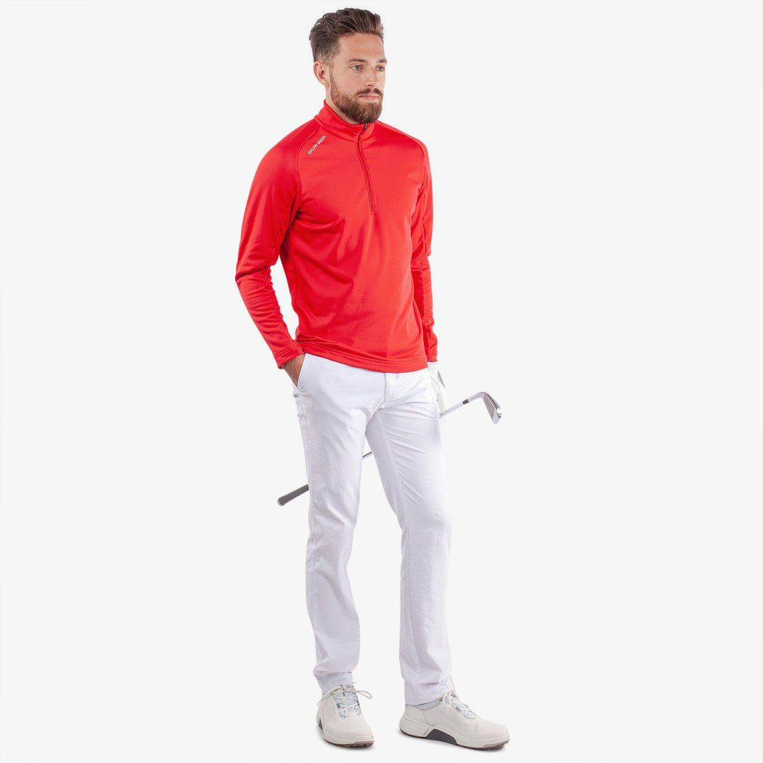 Drake is a Insulating golf mid layer for Men in the color Red(2)
