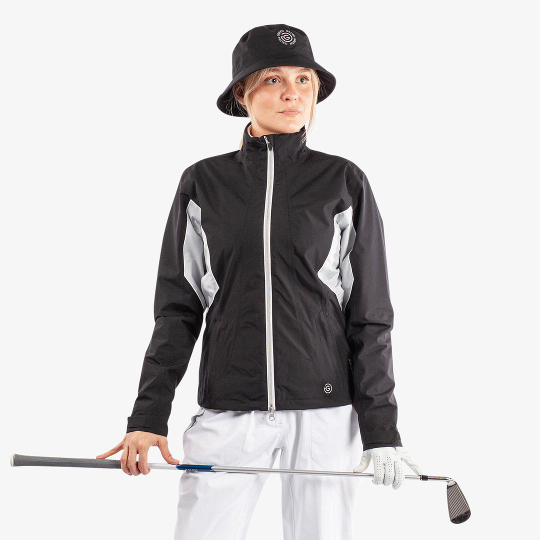 Aida is a Waterproof jacket for Women in the color Black/Cool Grey/White(1)