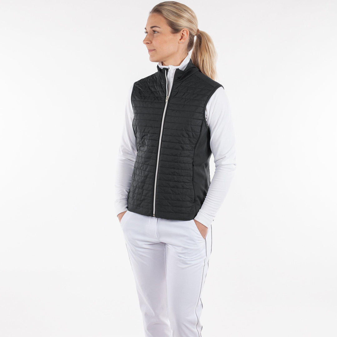 Lisa is a Windproof and water repellent golf vest for Women in the color Black(1)