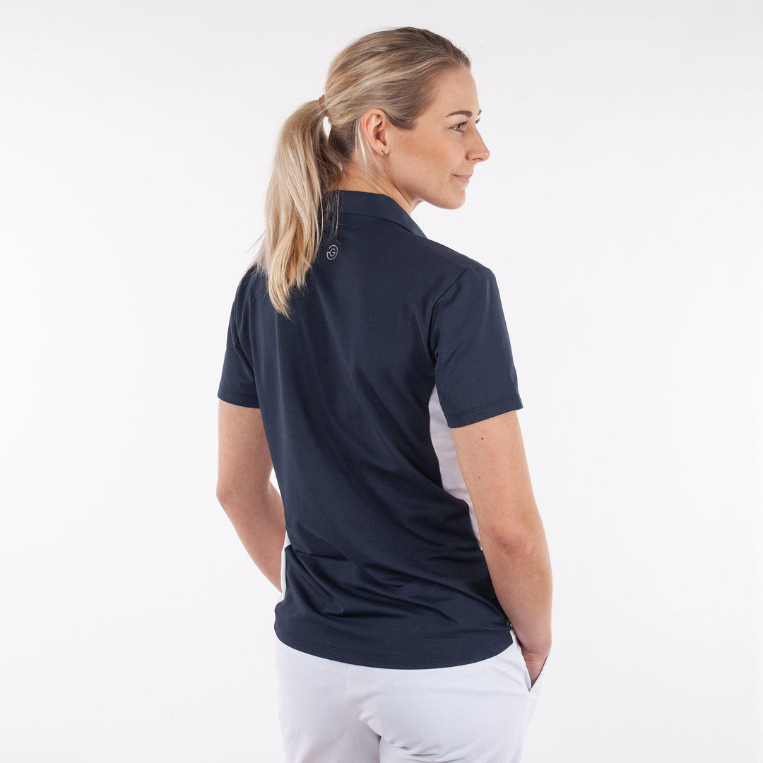 Maia is a Breathable short sleeve golf shirt for Women in the color Navy(3)
