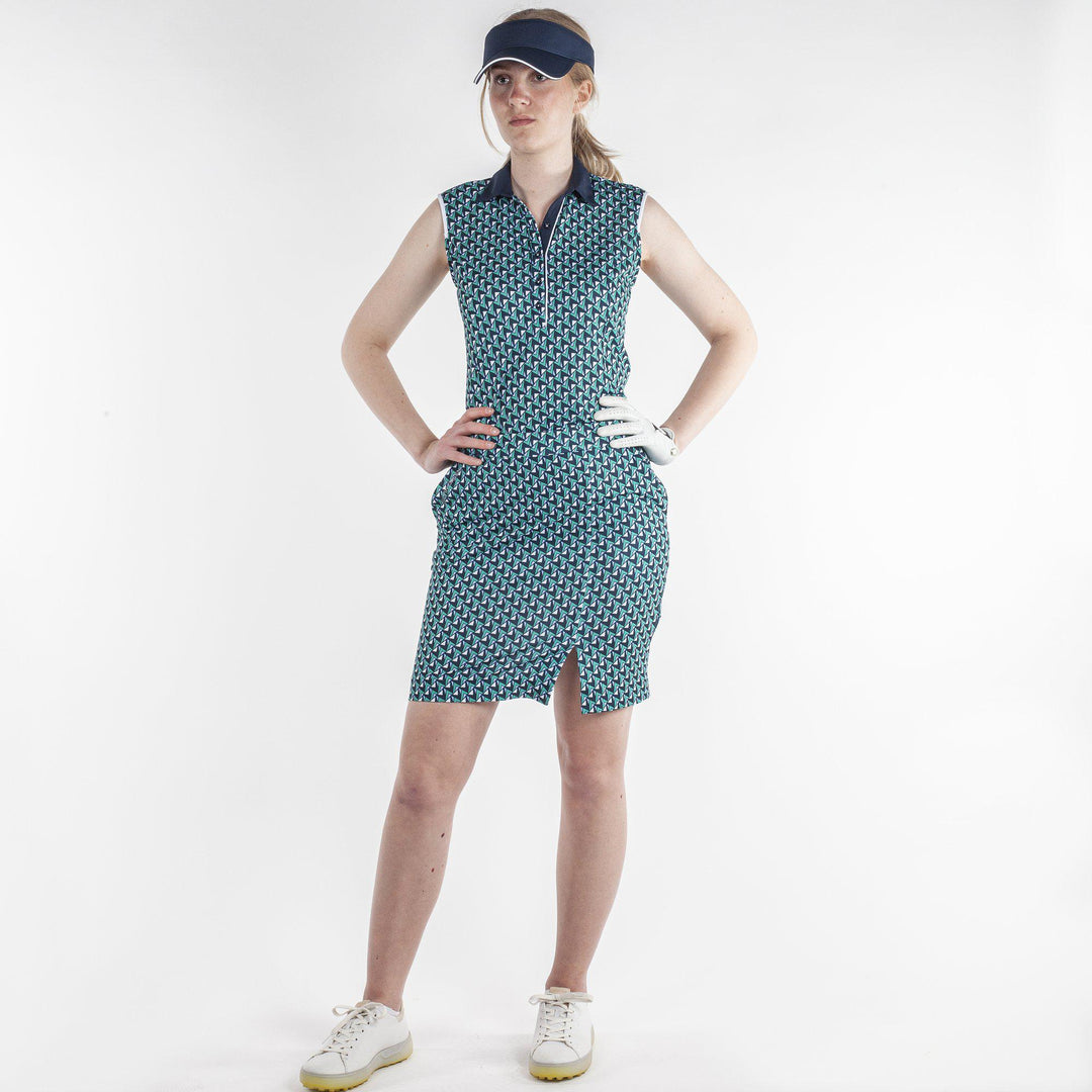 Marie is a Breathable golf skirt with inner shorts for Women in the color Golf Green(4)