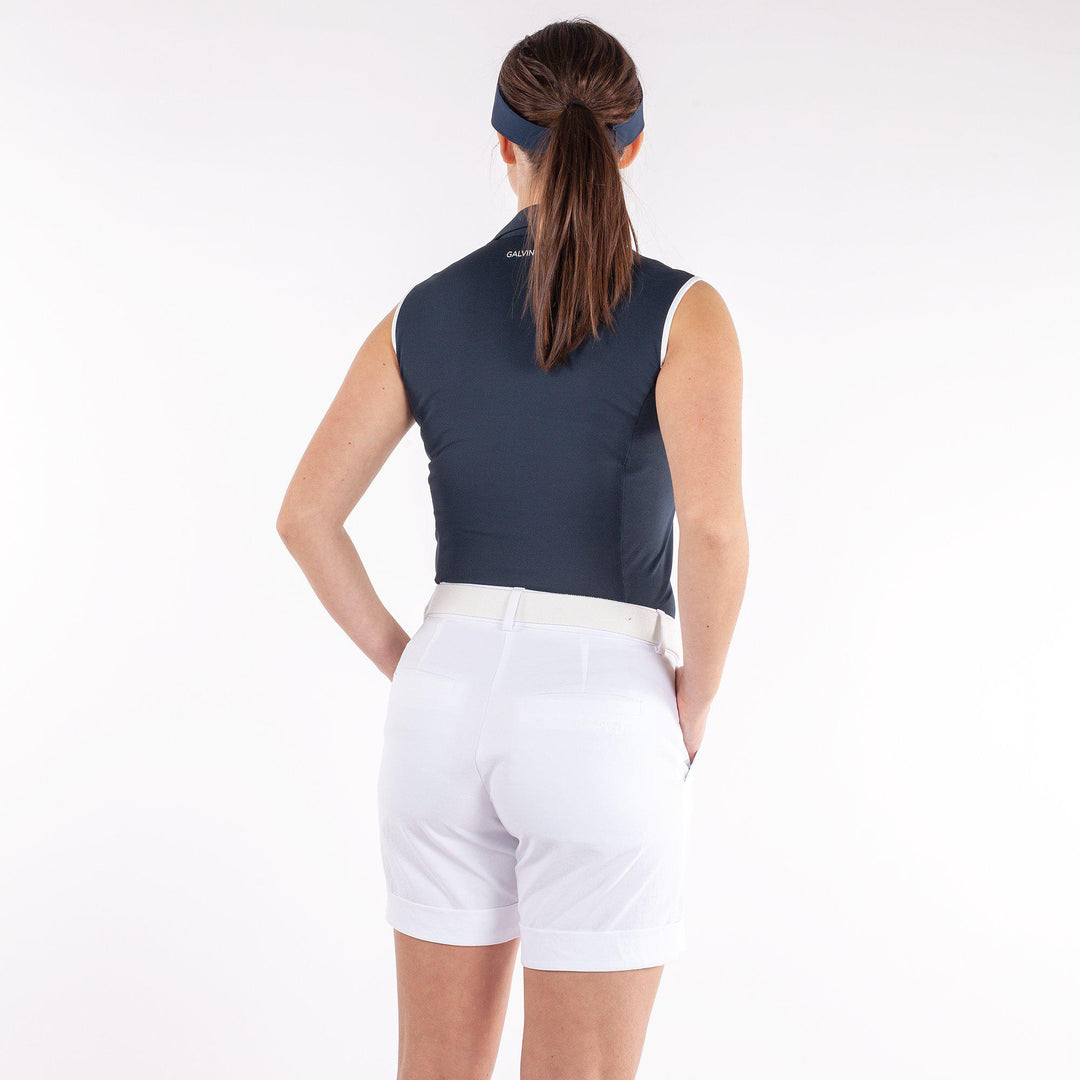 Mila is a Breathable sleeveless shirt for Women in the color Navy(6)