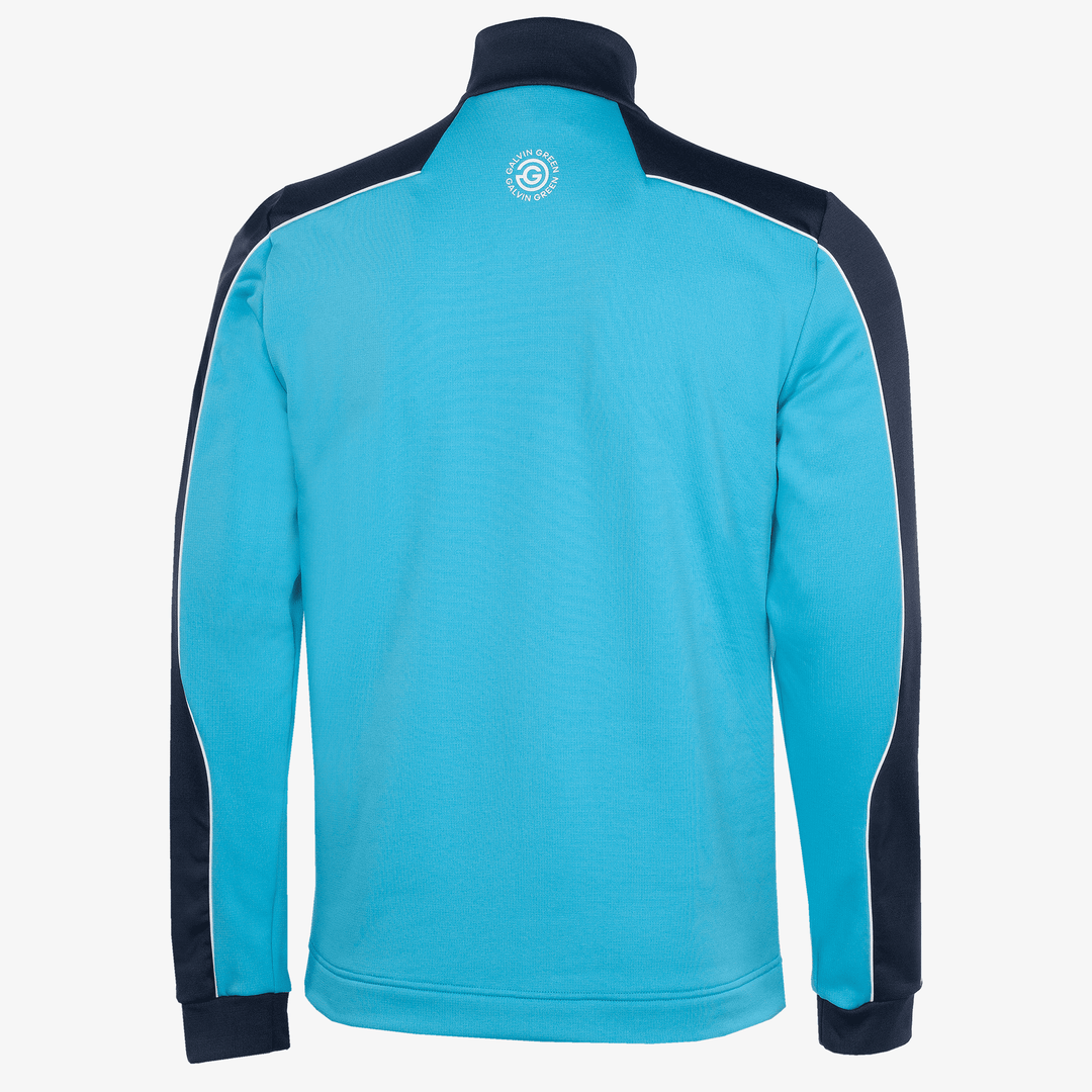 Dave is a Insulating golf mid layer for Men in the color Aqua/Navy(8)