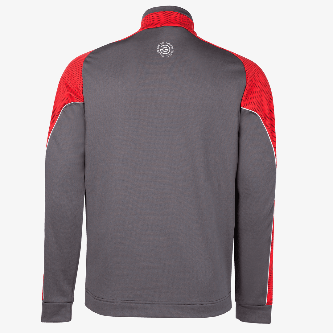 Daxton is a Insulating golf mid layer for Men in the color Forged Iron/Red/White (9)