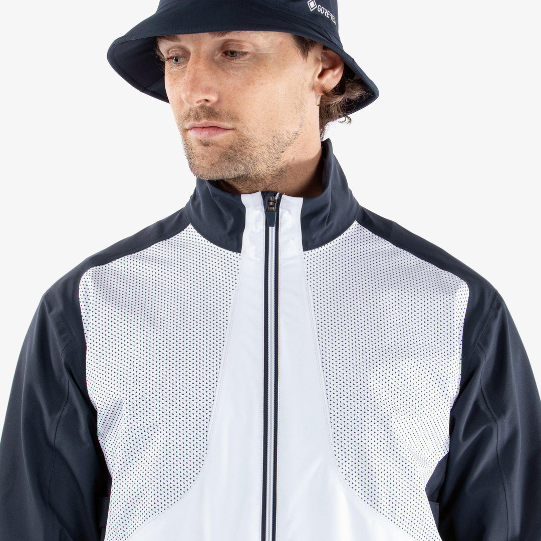 Albert is a Waterproof jacket for Men in the color Navy/White(3)