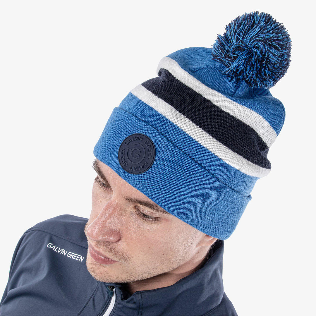 Leighton is a Insulating golf hat in the color Blue/Navy/White(2)