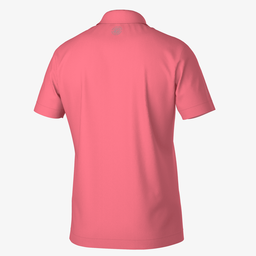 Marcelo is a Breathable short sleeve golf shirt for Men in the color Camelia Rose(7)