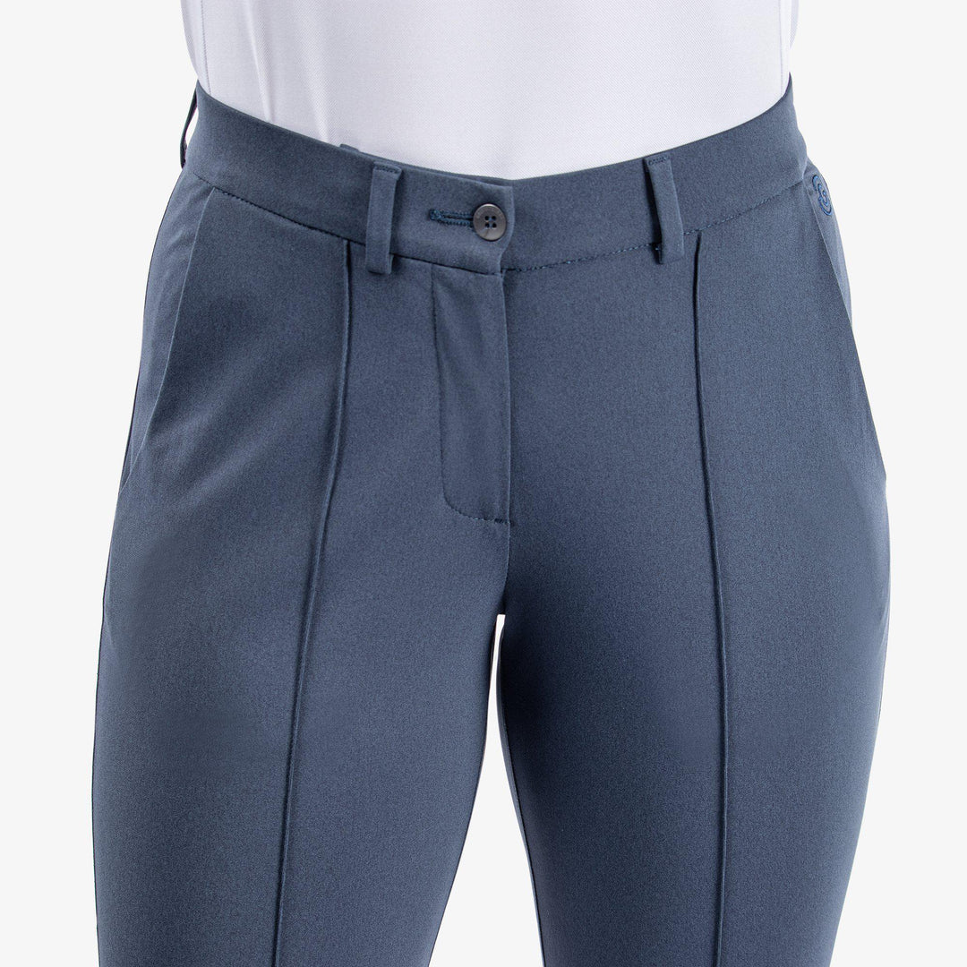 Nora is a Breathable golf pants for Women in the color Navy melange(4)