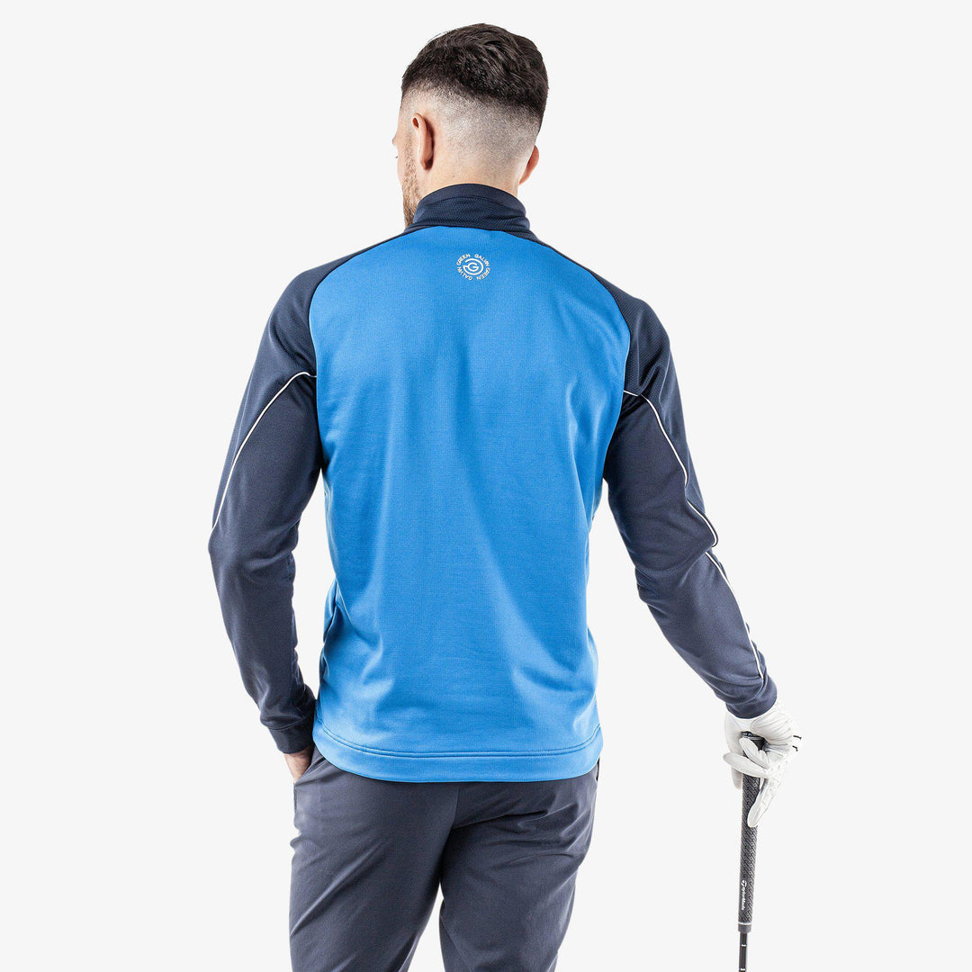Daxton is a Insulating golf mid layer for Men in the color Blue/Navy/White(4)