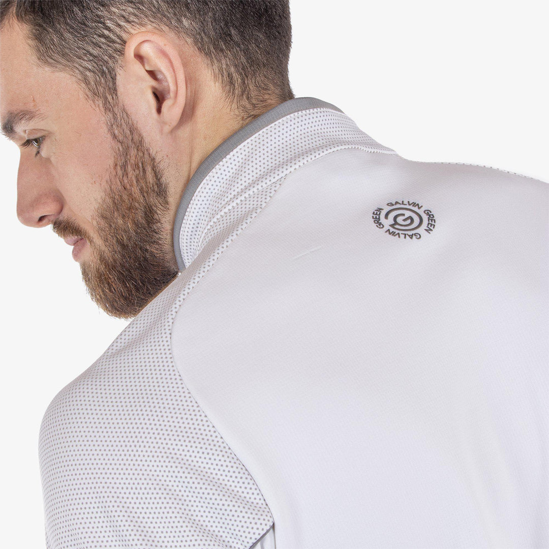 Daxton is a Insulating golf mid layer for Men in the color White/Cool Grey/Sharkskin(7)