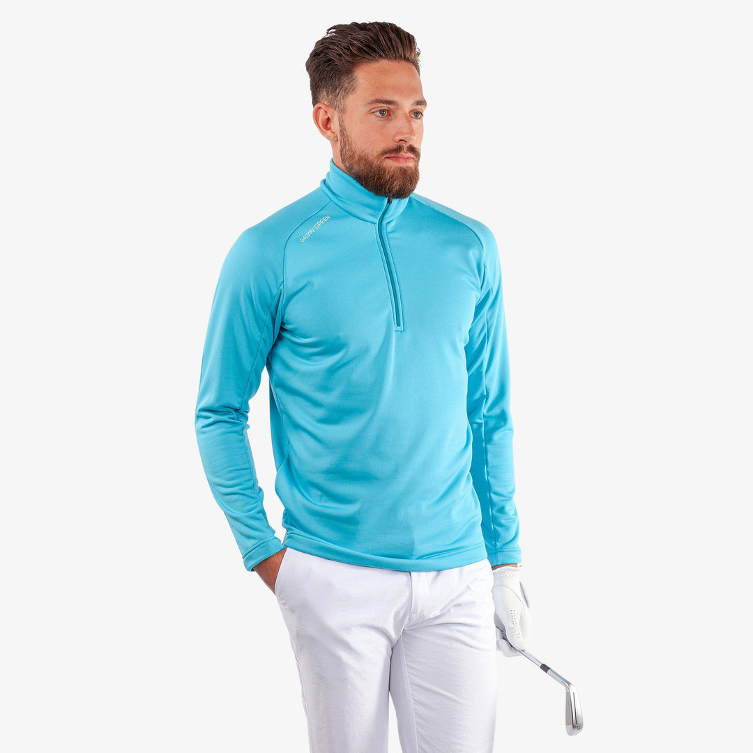 Drake is a Insulating golf mid layer for Men in the color Aqua(1)