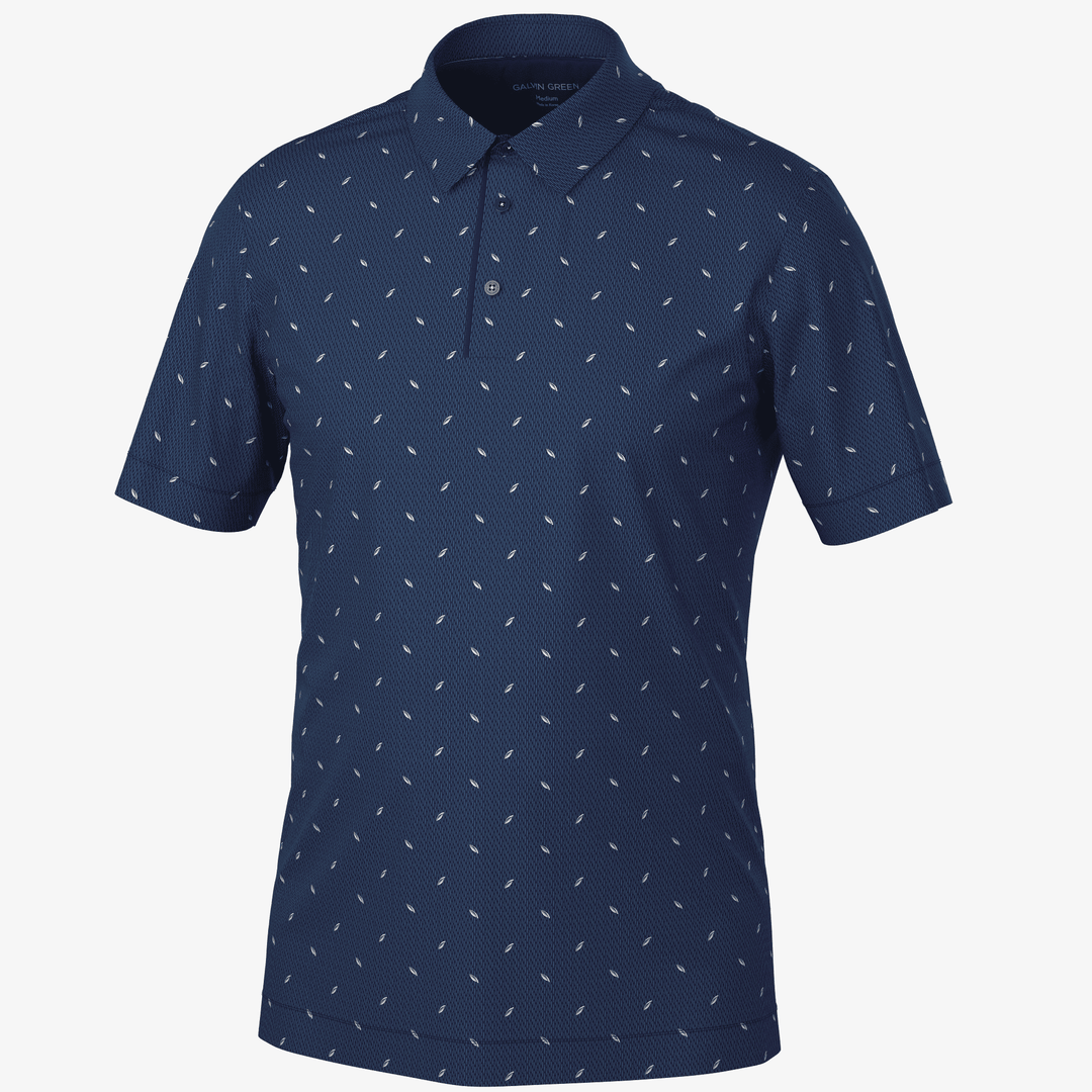 Miklos is a Breathable short sleeve golf shirt for Men in the color Navy(0)