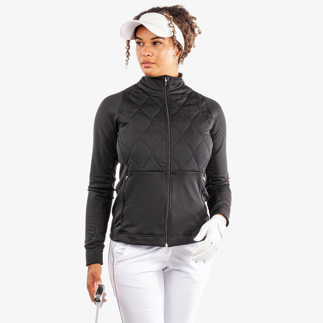 Darlena is a Insulating golf mid layer for Women in the color Black(1)
