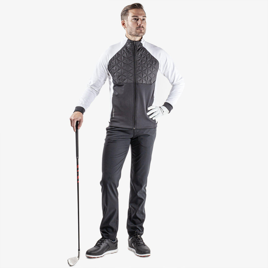 Dexter is a Insulating golf mid layer for Men in the color Black/White(2)