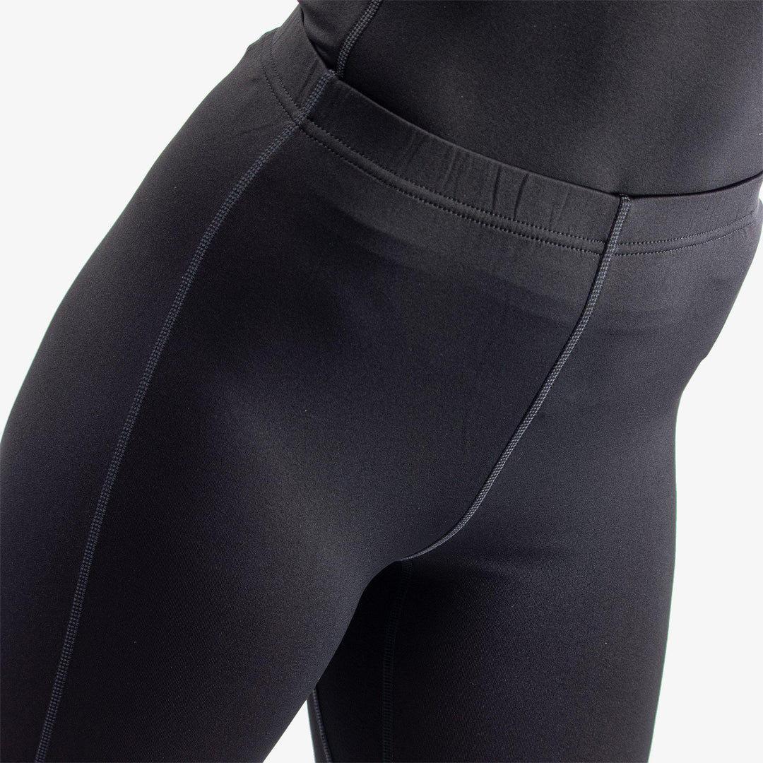 Ebba is a Thermal base layer golf leggings for Women in the color Black/Red(3)