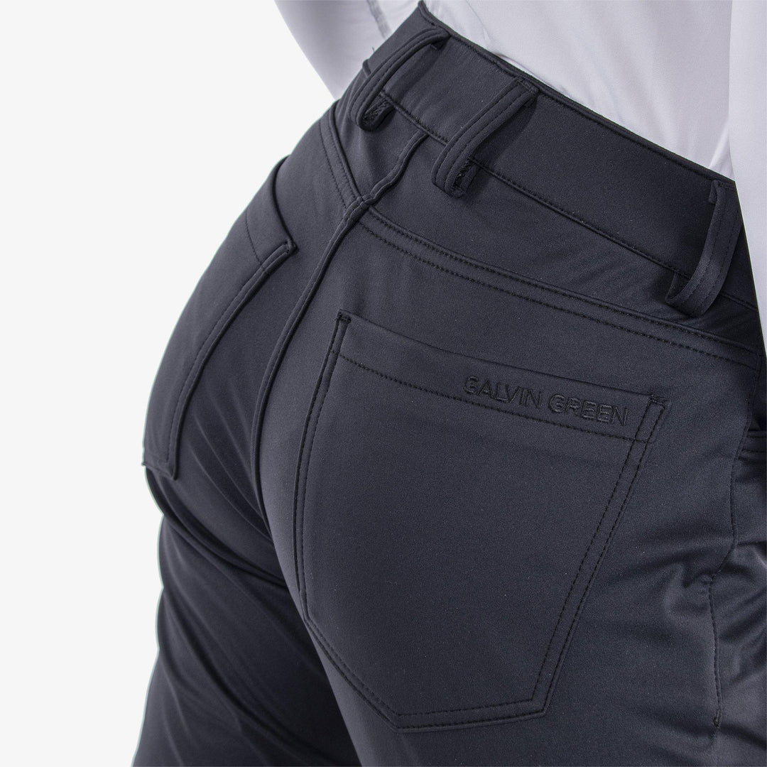 Levana is a Windproof and water repellent golf pants for Women in the color Black(5)