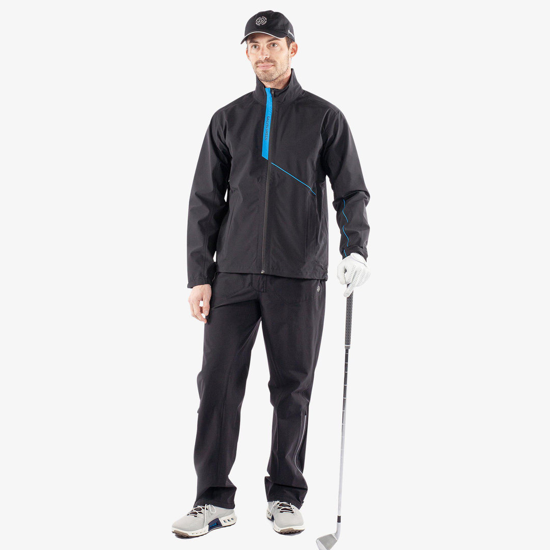 Apollo  is a Waterproof jacket for Men in the color Black/Blue(2)