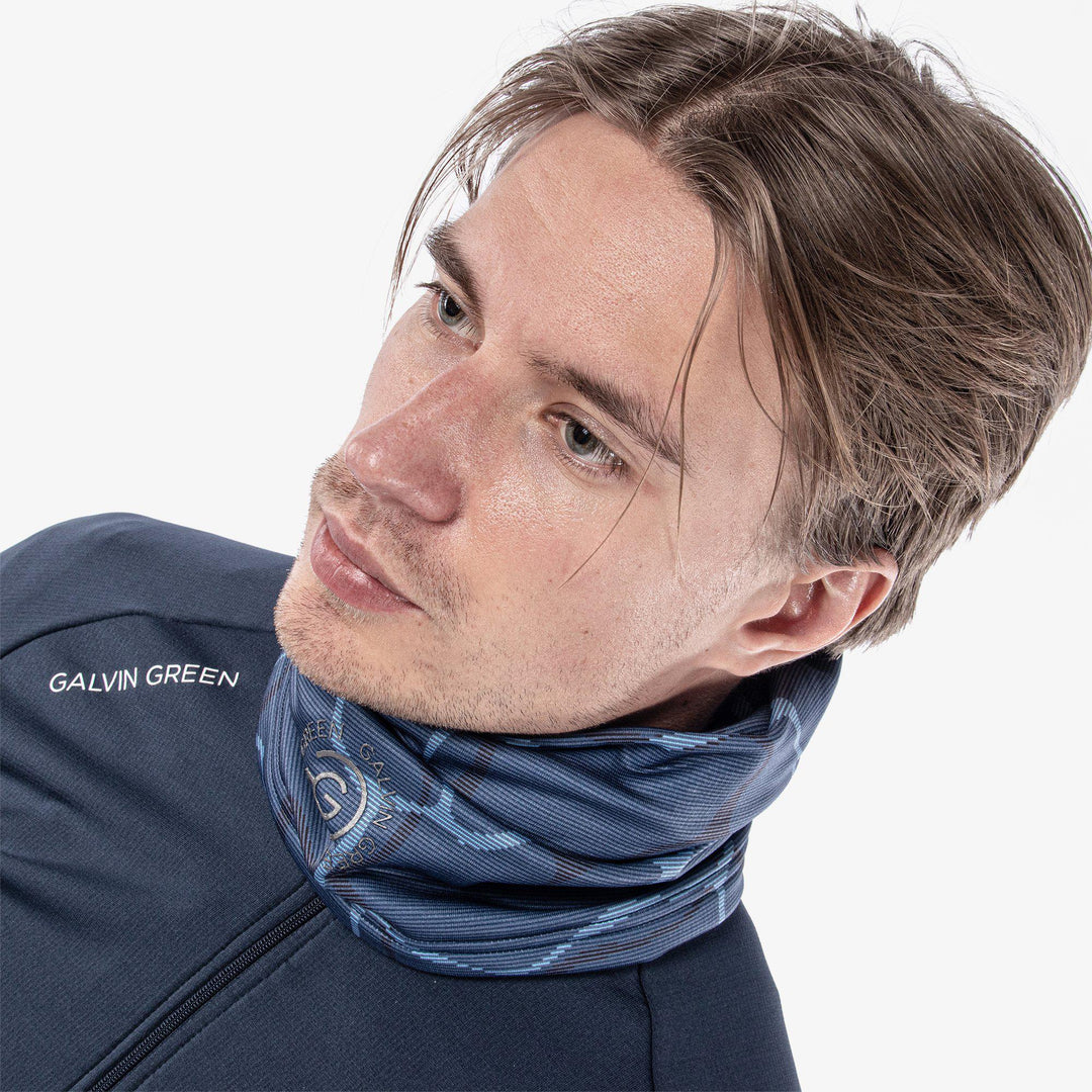 Dugan is a Insulating golf neck warmer in the color Blue/Navy(3)