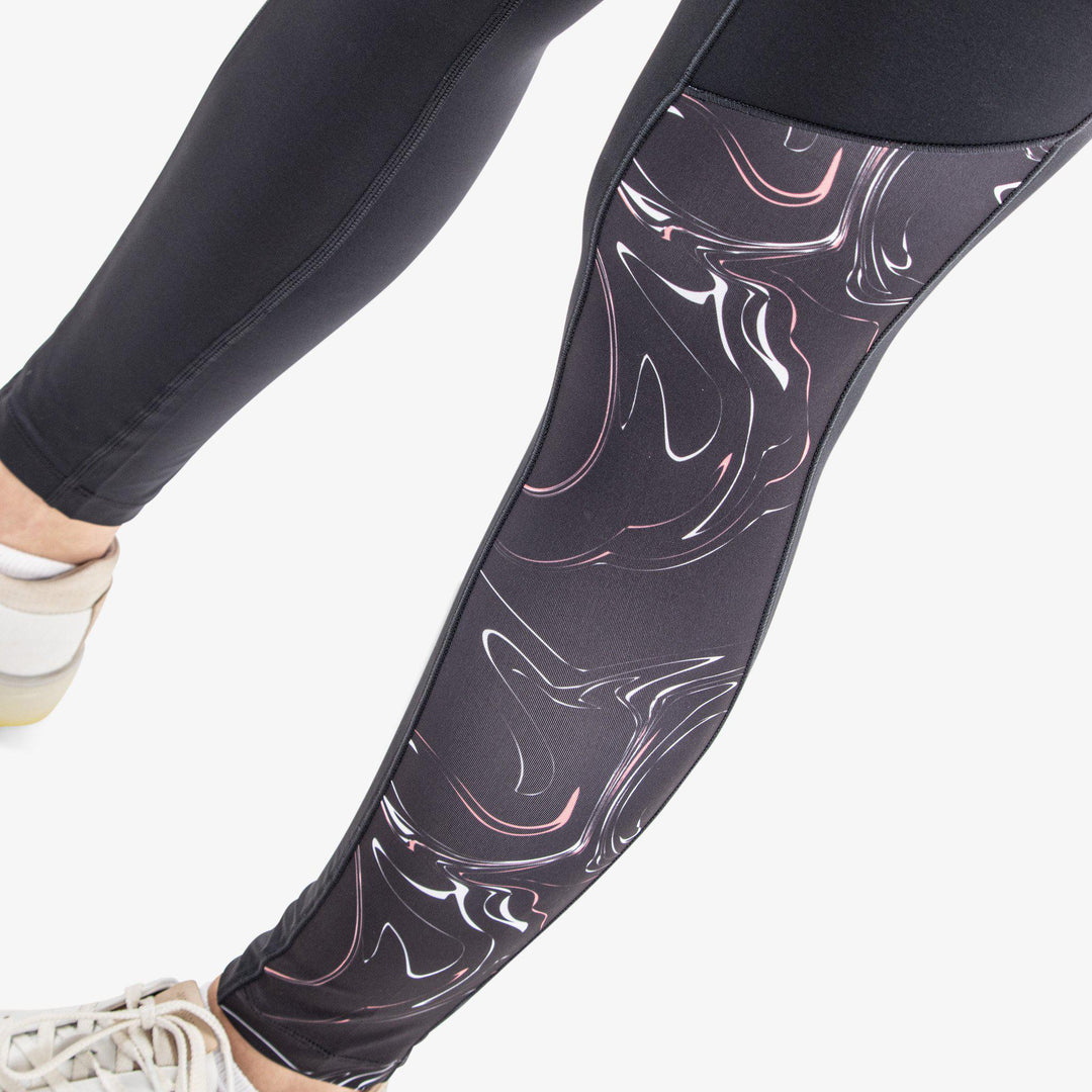 Nicci is a Breathable and stretchy golf leggings for Women in the color Black(4)