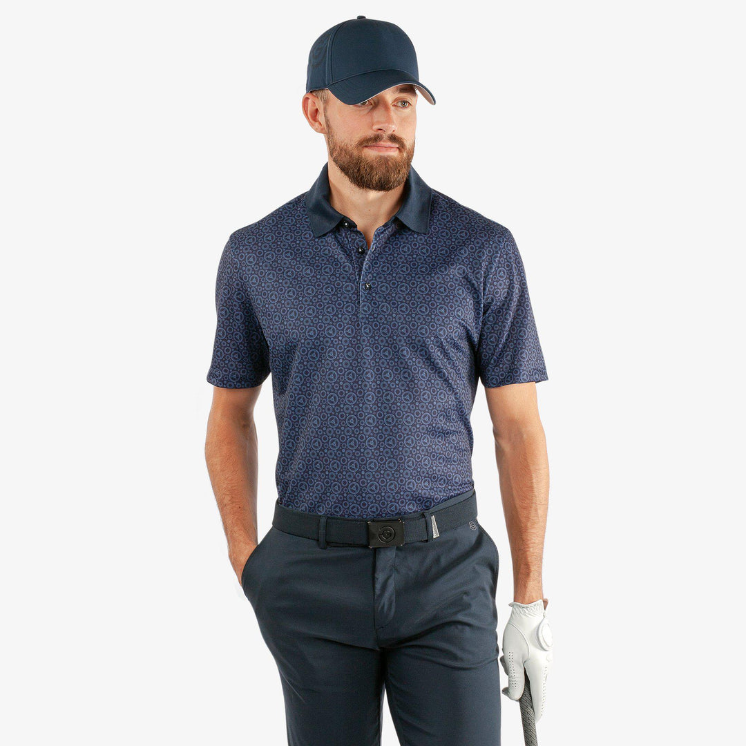 Miracle is a Breathable short sleeve golf shirt for Men in the color Blue/Navy(1)
