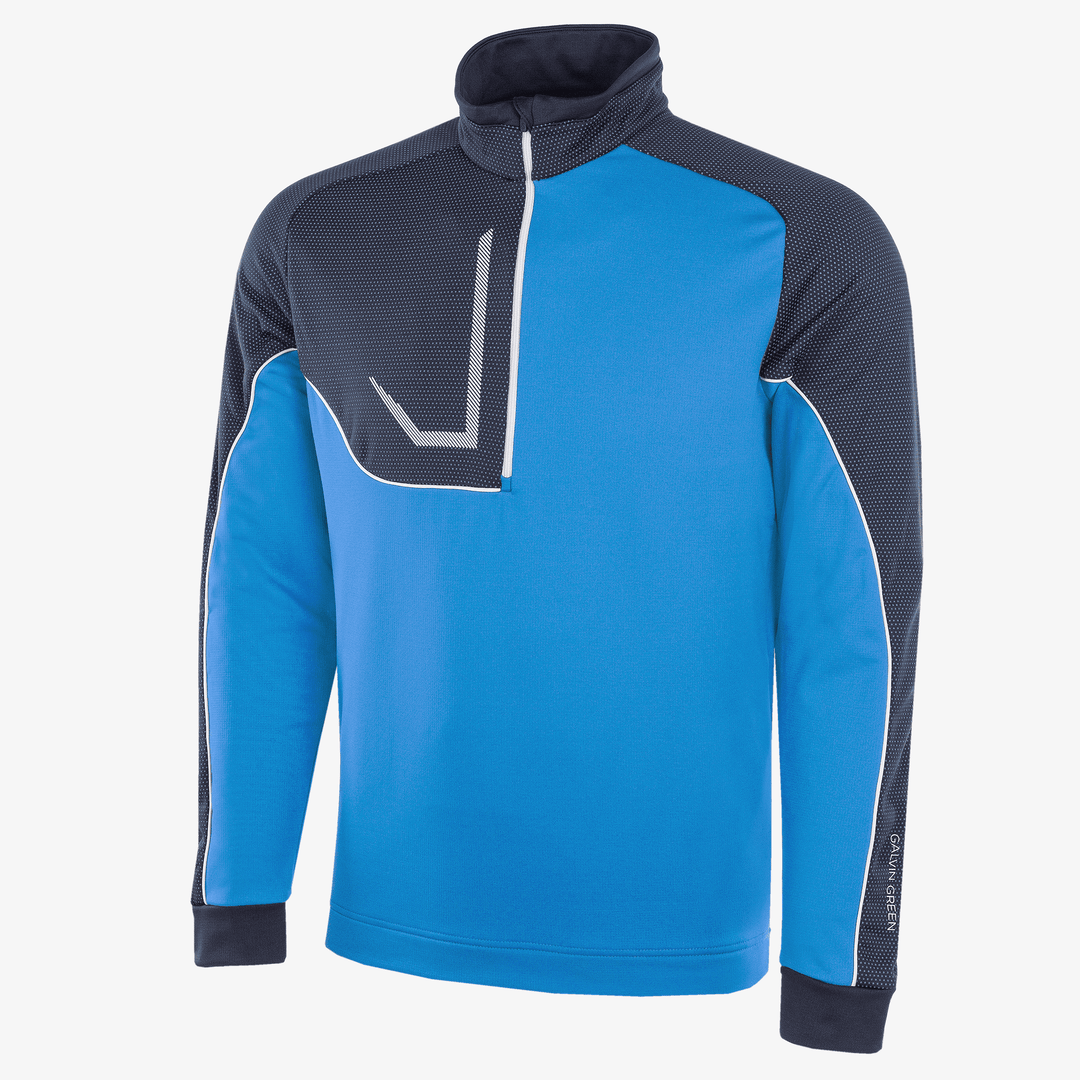 Daxton is a Insulating golf mid layer for Men in the color Blue/Navy/White(0)