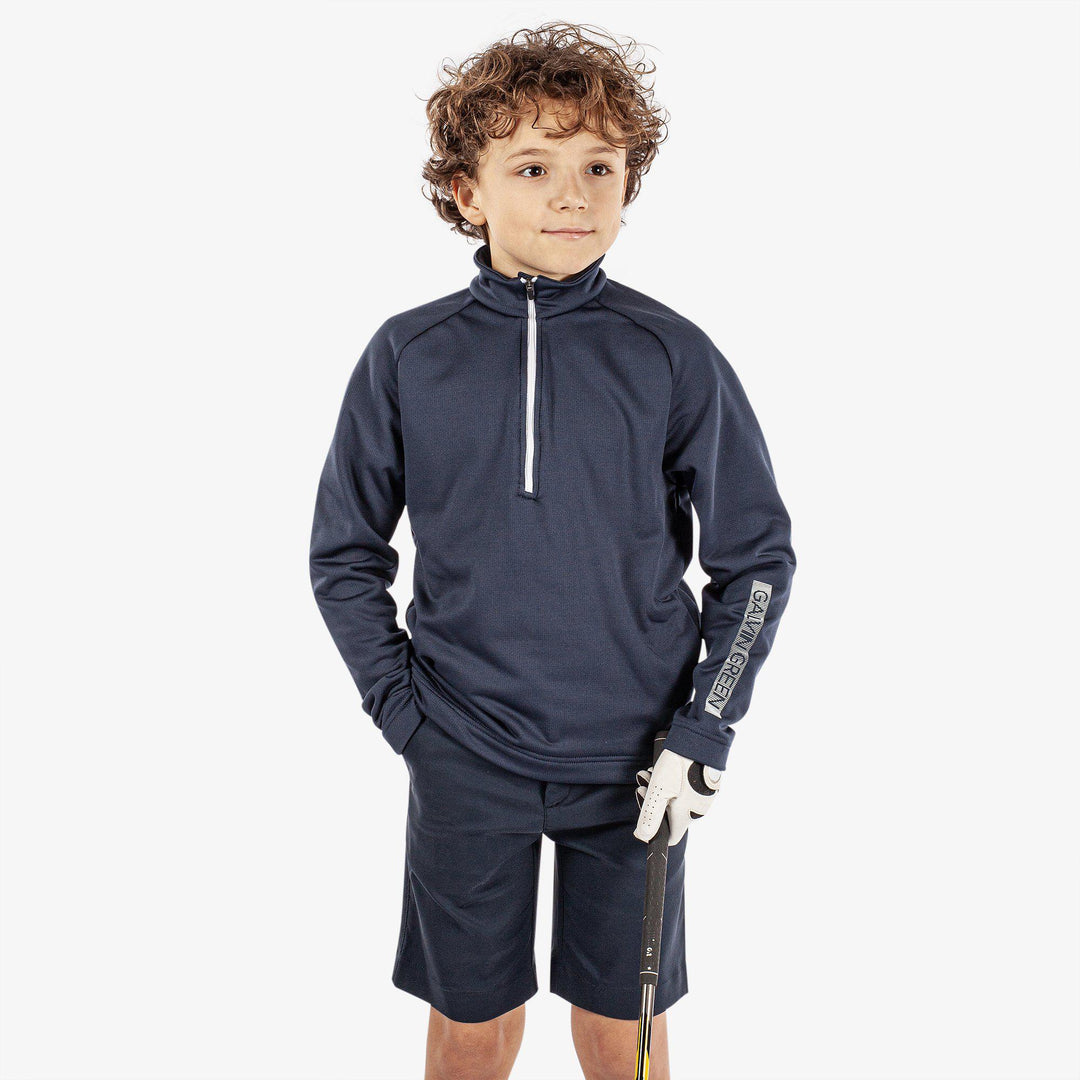 Raz is a Insulating golf mid layer for Juniors in the color Navy(1)
