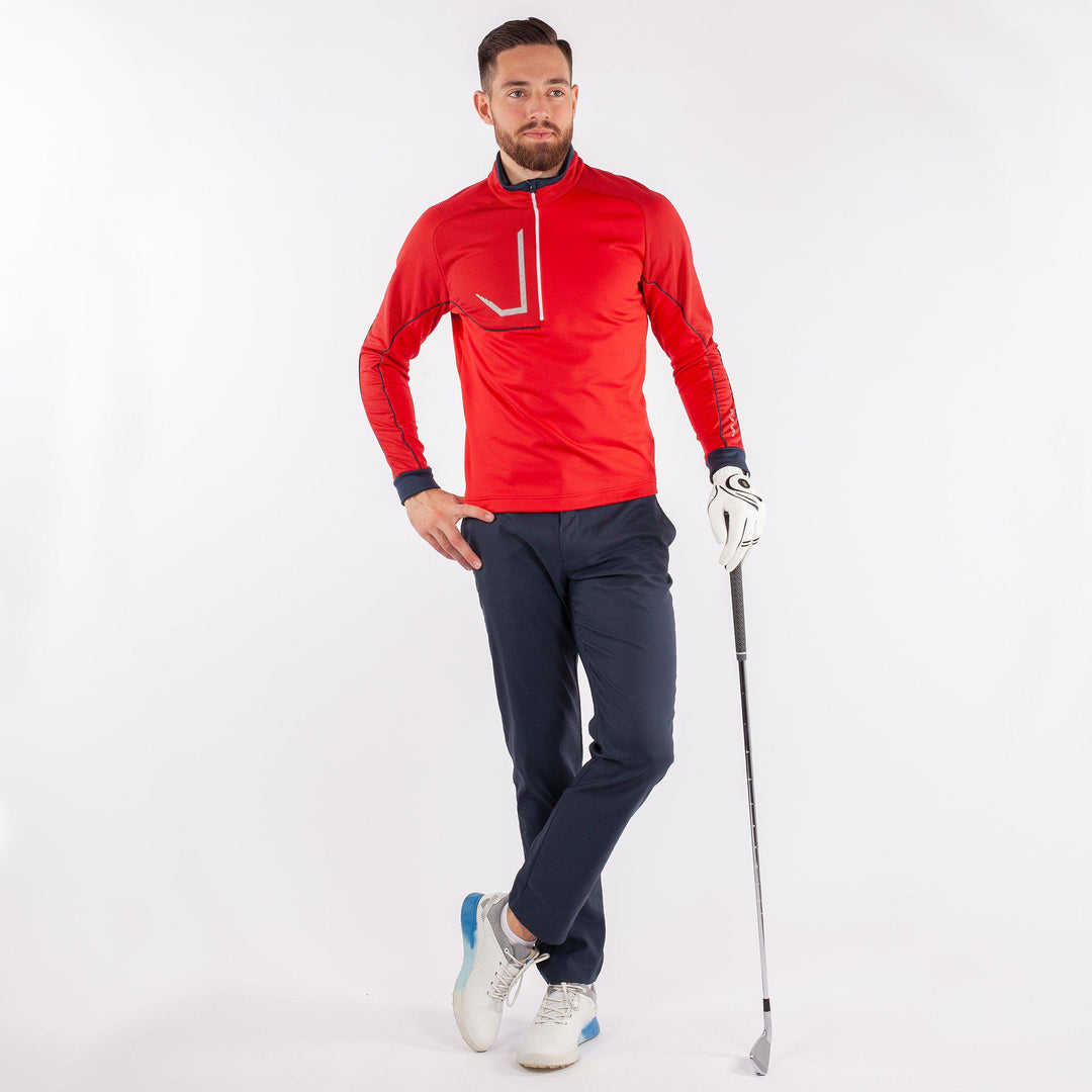 Daxton is a Insulating golf mid layer for Men in the color Imaginary Red(5)