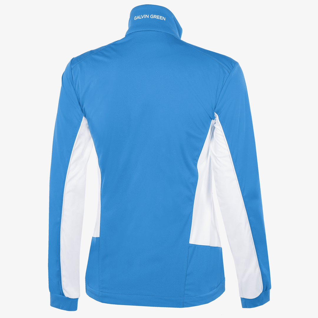 Larissa is a Windproof and water repellent golf jacket for Women in the color Blue/White(11)