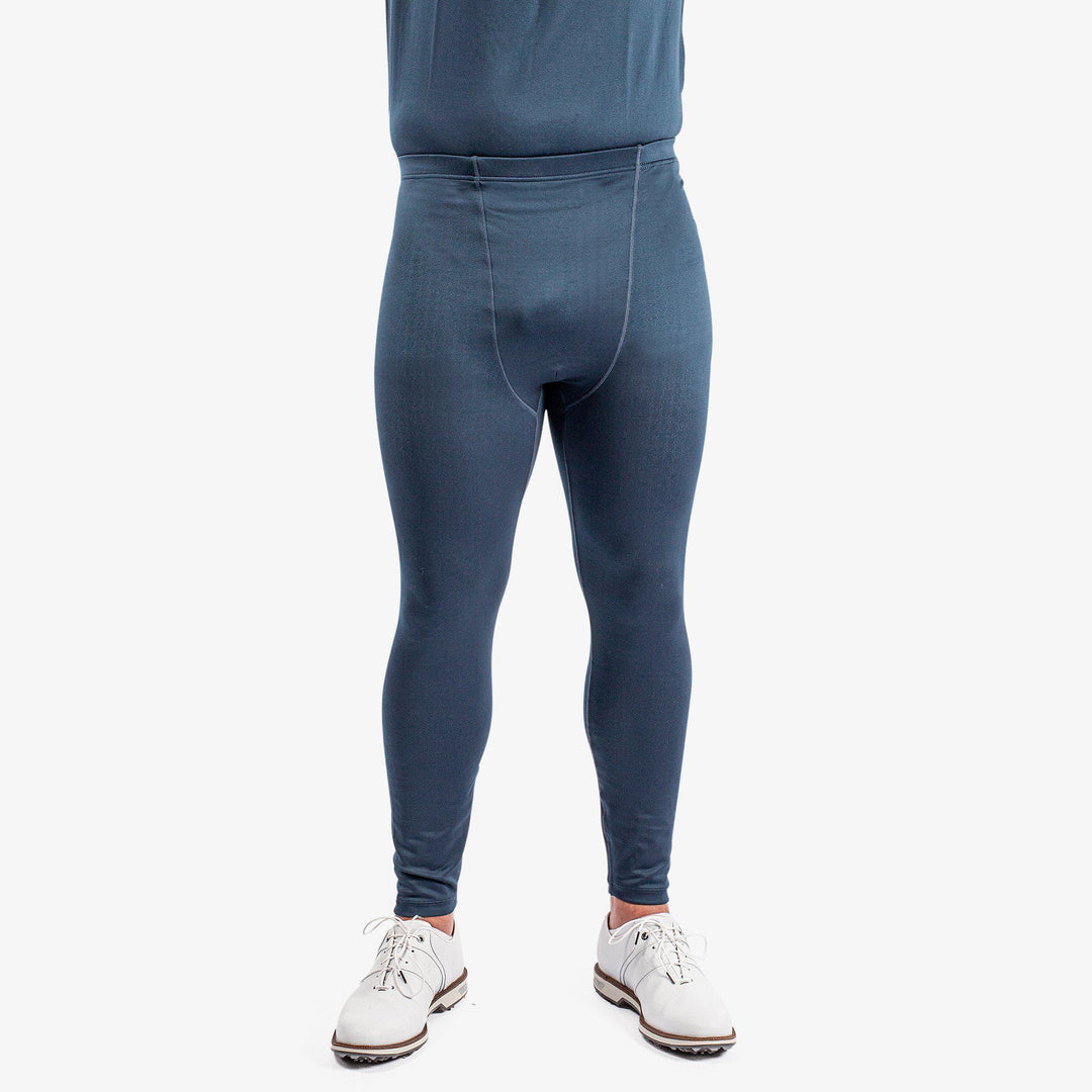 Elof is a Thermal base layer golf leggings for Men in the color Navy/Blue Bell(3)