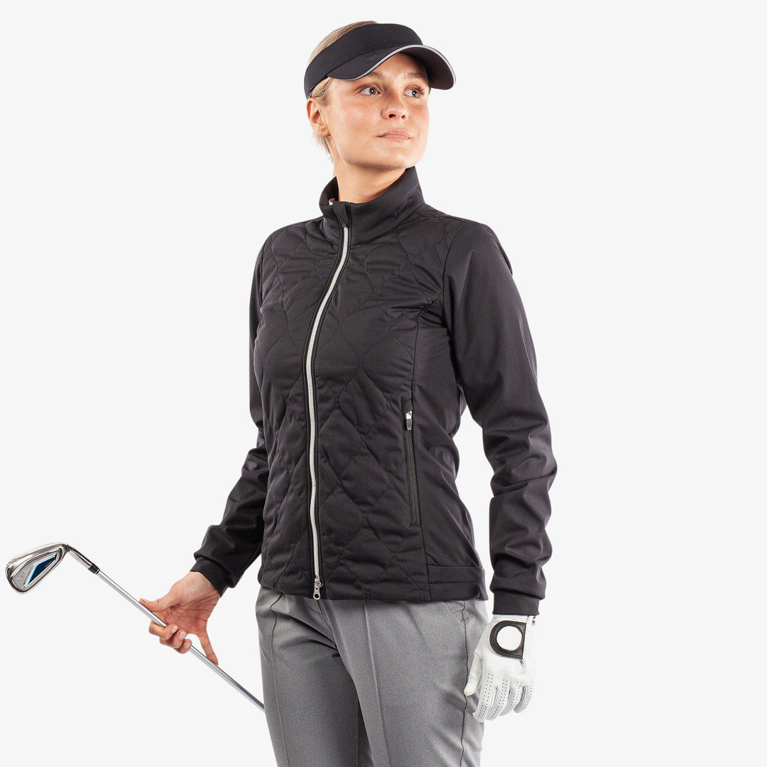 Leora is a Windproof and water repellent golf jacket for Women in the color Black(1)