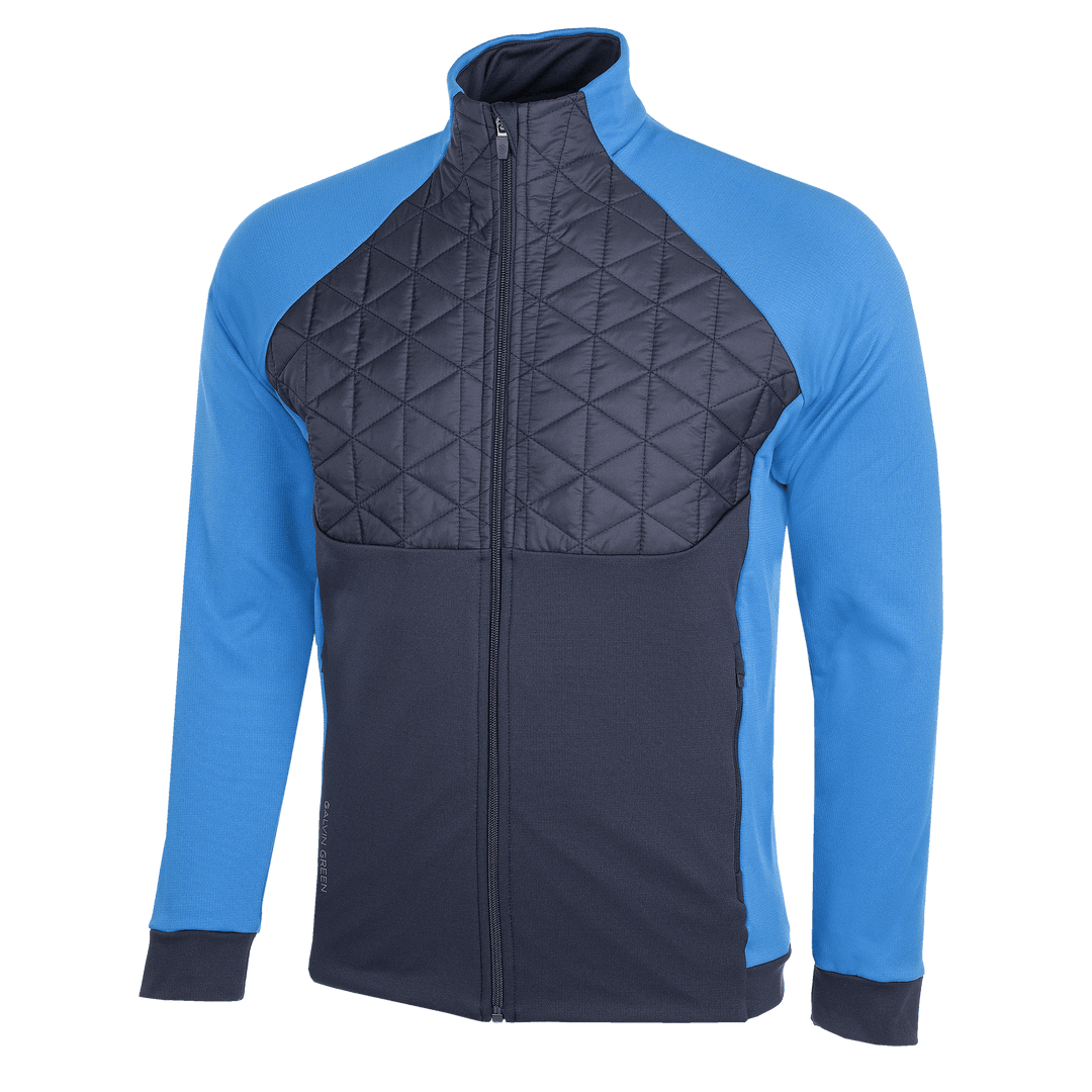 Dexter is a Insulating golf mid layer for Men in the color Navy/Blue(0)
