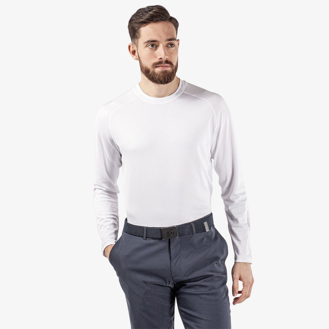 Elmo is a Thermal base layer golf top for Men in the color White(1)