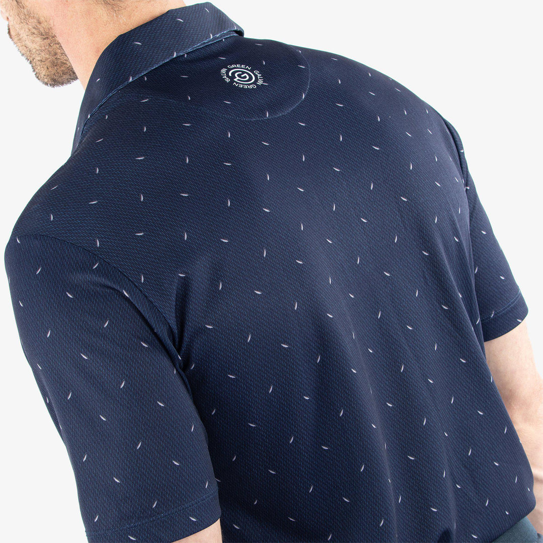Miklos is a Breathable short sleeve shirt for  in the color Navy(5)