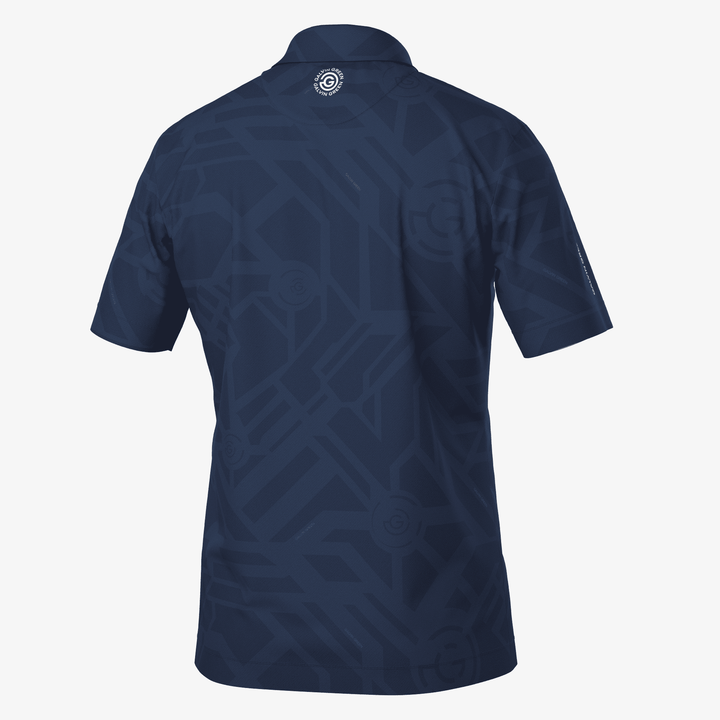 Maze is a Breathable short sleeve golf shirt for Men in the color Navy(7)