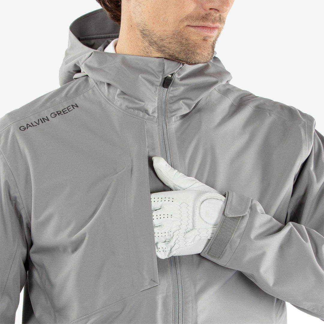 Amos is a Waterproof jacket for  in the color Sharkskin(4)
