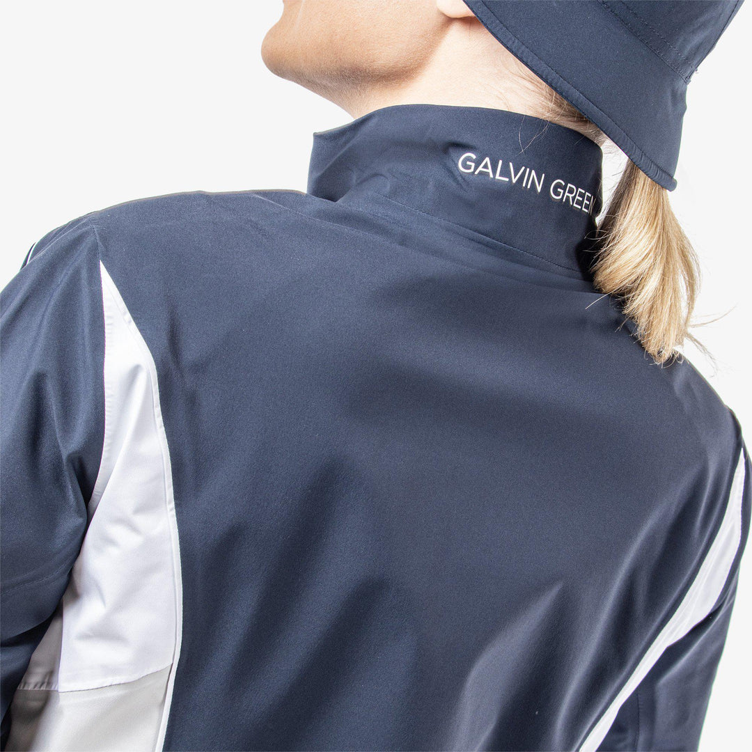 Ally is a Waterproof Jacket for Women in the color Navy/Cool Grey/White(6)