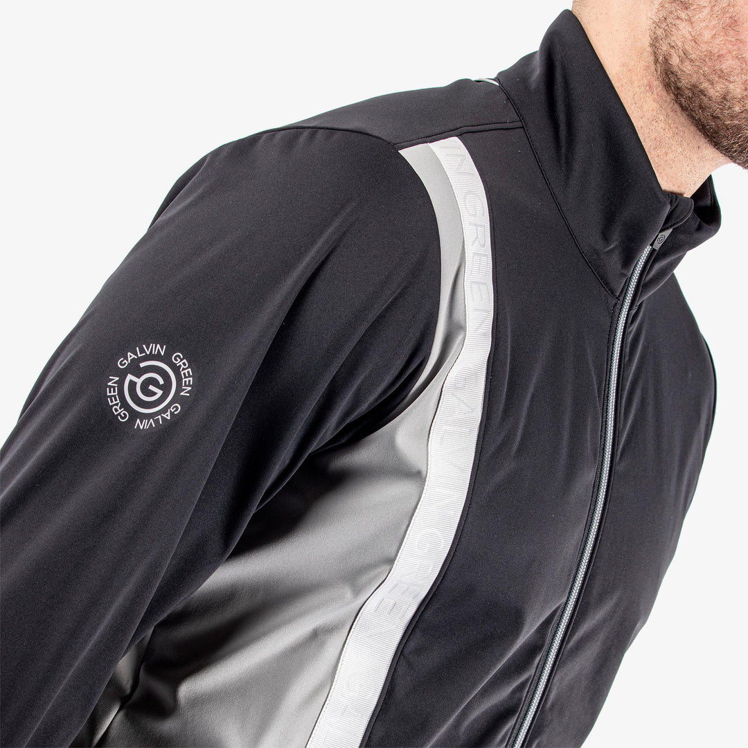 Lucien is a Windproof and water repellent golf jacket for Men in the color Black/Sharkskin/Cool Grey(3)