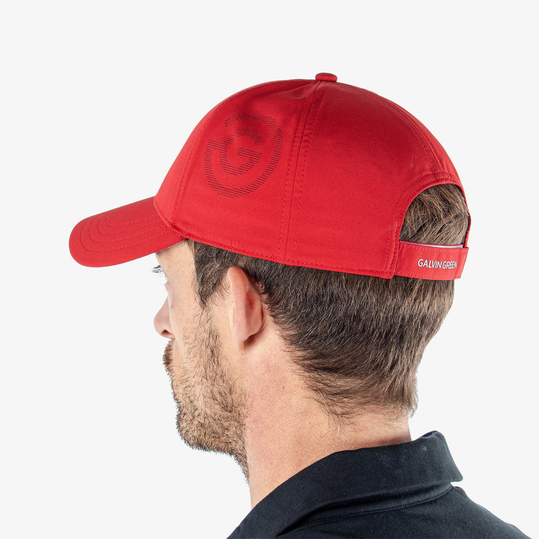 Sanford is a Lightweight solid golf cap in the color Red(3)